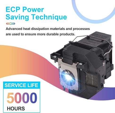 مصباح بروجيكتور بديل SPLAHZAILP ELPLP95 لإبسون، باورلايت أصلي مدمج، طيف محسن، تجاري منزلي، 200 وات، نماذج قابلة للتطبيق EB-2250U، EB-2255U، EB-2265U، EB-5530U، EB-5535U إلخ. in Saudi Arabia