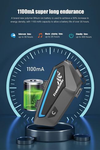 FreedConn Group Motorcycle Helmet Bluetooth Headset, FX 2-10 Riders Motorbike Intercom Universal Pairing, Ultra-Thin Fashion Communication System with Noise Cancellation, IP67 Waterproof, Music Share in Saudi Arabia