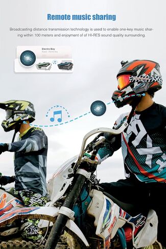 FreedConn Group Motorcycle Helmet Bluetooth Headset, FX 2-10 Riders Motorbike Intercom Universal Pairing, Ultra-Thin Fashion Communication System with Noise Cancellation, IP67 Waterproof, Music Share in Saudi Arabia