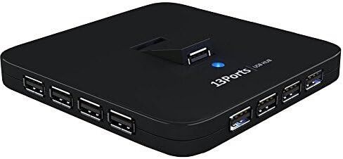 SEDNA Desktop 13 Ports USB 2.0 Hub w/ AC-DC Adapter - Black in Kuwait