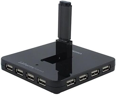 SEDNA Desktop 13 Ports USB 2.0 Hub w/ AC-DC Adapter - Black in Kuwait