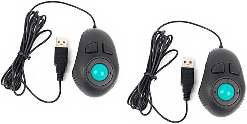 Mobestech Portable Mini 4D Trackball USB Wired Handheld Ergonomic with Thumb- Scroll for Laptop and Desktop Computer in Saudi Arabia