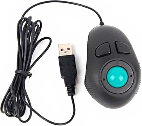 Mobestech Portable Mini 4D Trackball USB Wired Handheld Ergonomic with Thumb- Scroll for Laptop and Desktop Computer in Saudi Arabia