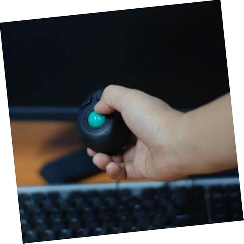 Mobestech Portable Mini 4D Trackball USB Wired Handheld Ergonomic with Thumb- Scroll for Laptop and Desktop Computer in Saudi Arabia