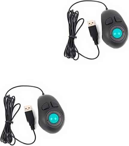 Mobestech Portable Mini 4D Trackball USB Wired Handheld Ergonomic with Thumb- Scroll for Laptop and Desktop Computer in Saudi Arabia