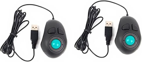 Mobestech Portable Mini 4D Trackball USB Wired Handheld Ergonomic with Thumb- Scroll for Laptop and Desktop Computer in Saudi Arabia