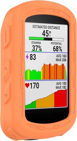 مناسب لجهاز Garmin Edge 840 GPS غطاء حماية، جراب واقٍ من السيليكون الناعم الملون وغطاء ممتص للصدمات إطار إكسسوارات لجهاز Garmin Edge 540/840 GPS Bike Computer (برتقالي) in Kuwait