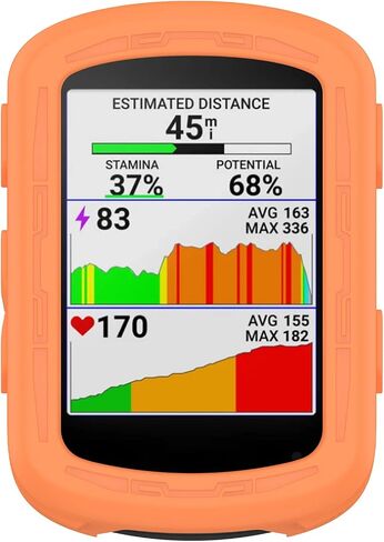 مناسب لجهاز Garmin Edge 840 GPS غطاء حماية، جراب واقٍ من السيليكون الناعم الملون وغطاء ممتص للصدمات إطار إكسسوارات لجهاز Garmin Edge 540/840 GPS Bike Computer (برتقالي) in Kuwait