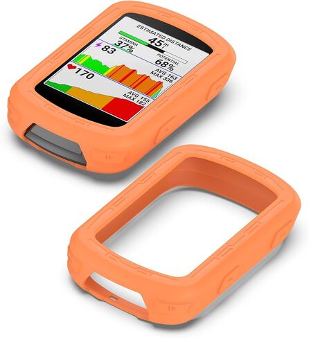 مناسب لجهاز Garmin Edge 840 GPS غطاء حماية، جراب واقٍ من السيليكون الناعم الملون وغطاء ممتص للصدمات إطار إكسسوارات لجهاز Garmin Edge 540/840 GPS Bike Computer (برتقالي) in Kuwait