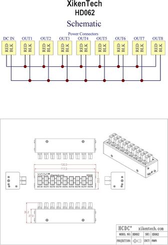 HCDC HD062 8 Output DC Power Distribution Block Module for 15/30/45A Connects in Saudi Arabia