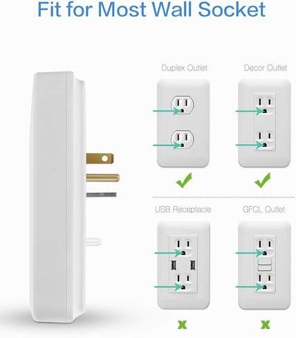 كيه ام سي ،6-Outlet Surge Tap ،2 USB Ports (3.4A) ،980 Joules Surge Protector ، أبيض in Kuwait