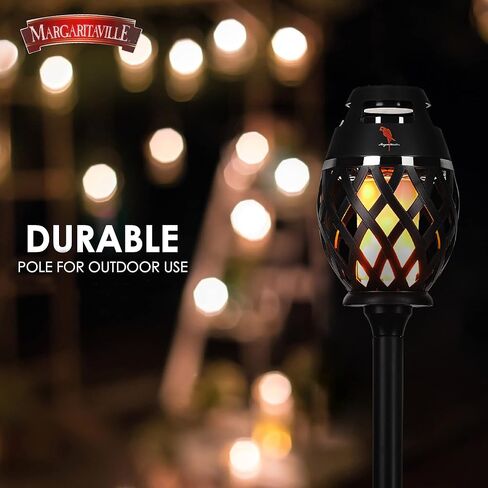 Margaritaville Tiki Torch - مكبر صوت بلوتوث مقاوم للماء، مكبر صوت محمول للحفلات مع أضواء LED وامضة، مثالي للسفر والحفلات والساحات وحمامات السباحة in Kuwait