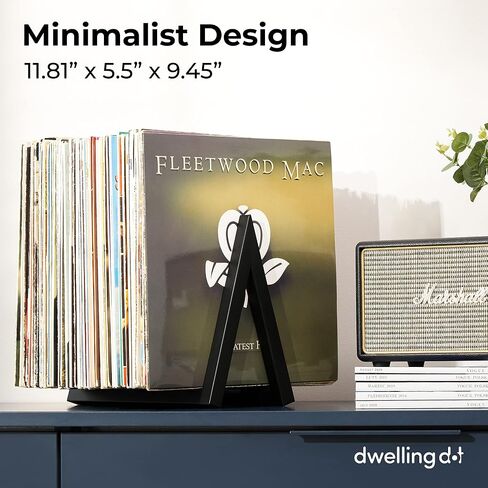 Vinyl Record Storage Holder for Albums - Vinyl Record Organizer Stand Holds Up to 100 Records - Set of Two Iron Racks Each Rack Stores 50 Albums in Saudi Arabia