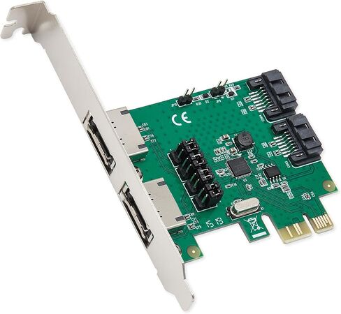 Syba SD-PEX40100 2 Port SATA III or 2 Port eSATA IIPCIe 2.0 x1 بطاقة التحكم in Kuwait