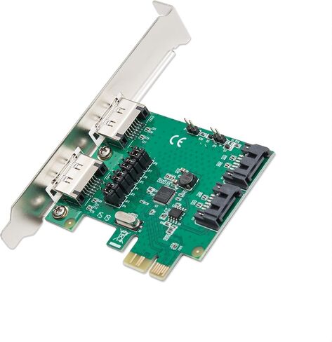 Syba SD-PEX40100 2 Port SATA III or 2 Port eSATA IIPCIe 2.0 x1 بطاقة التحكم in Kuwait
