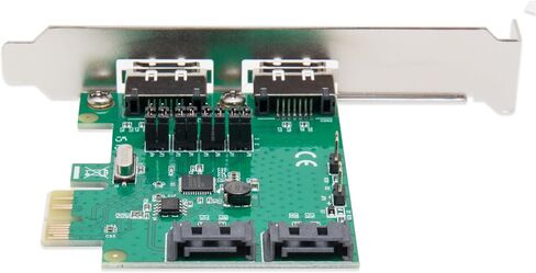 Syba SD-PEX40100 2 Port SATA III or 2 Port eSATA IIPCIe 2.0 x1 بطاقة التحكم in Kuwait