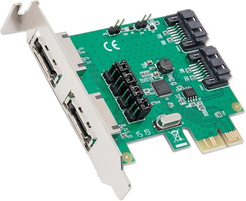 Syba SD-PEX40100 2 Port SATA III or 2 Port eSATA IIPCIe 2.0 x1 بطاقة التحكم in Kuwait