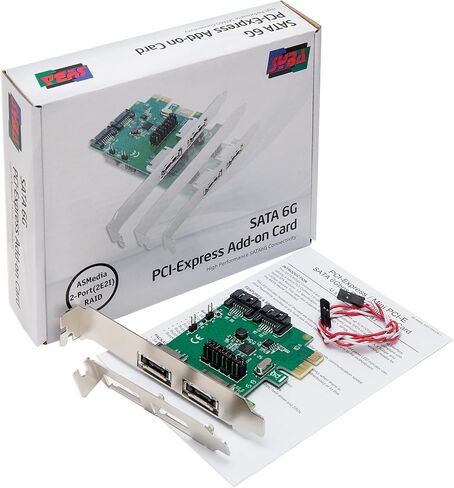 Syba SD-PEX40100 2 Port SATA III or 2 Port eSATA IIPCIe 2.0 x1 بطاقة التحكم in Kuwait