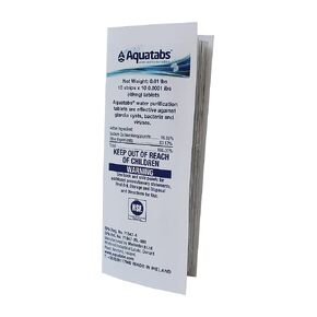 Aquatabs 49mg Water Purification Tablets (30 Pack). Portable Water Purifier for Camping Essentials, Lightweight Camping Gear or Survival Kit, EPA Registered & NSF/ANSI 60 Certified, Fast-Acting in Saudi Arabia