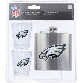 Pro Specialties Group Philadelphia Eagles Flask And Shot Glass Set in Kuwait