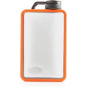 GSI Outdoors Boulder Flask, Shatter-Resistant, Leakproof Hip Flask with Clear Body & Silicone Grip, BPA-Free Bottle for Hiking, Camping & Travel in Saudi Arabia
