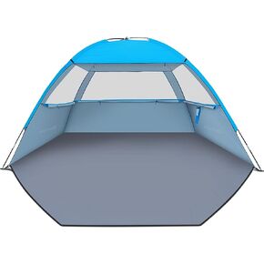 Gorich Beach Tent, Beach Shade Tent for 3/4-5/6-7/8-10 Person with UPF 50+ UV Protection, Portable Beach Tent Sun Shelter Canopy, Lightweight & Easy Setup Cabana Beach Tent