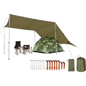 GEERTOP 17 x 10 ft Camping Tarp Lightweight Large Waterproof Hammock Rain Fly Shelter Backpacking Tent Tarp for Outdoor Hiking Bushcraft Survival Travel