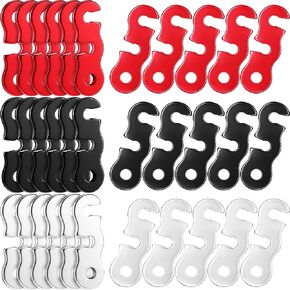 30 Pieces Aluminum Alloy Guyline Cord Adjusters Rope Adjusters Tent Tensioners Tent Wind Rope Buckles Camping Accessories for Tent Camping Hiking Backpacking Outdoor Activity