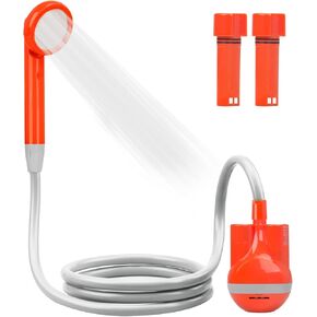 innhom Portable Shower Camping Shower Outdoor Camp Shower Pump, Electric Rechargeable Portable Camping Shower, Powered by Rechargeable Battery in Kuwait