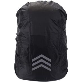 Legnowit Backpack Rain Cover Waterproof for 8-70L, Compact Foldable Hi-Visibility Reflective Strips Anti-dust Ultralight rain Cover for Hiking Camping Cycling Traveling (Black)