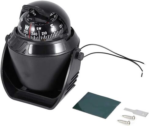 بوصلة إلكترونية عالية بلاستيكية إلكترونية إلكترونية مع بوصلة ملاحة ضوء LED لسيارة قارب بحري in Kuwait