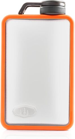 GSI Outdoors Boulder Flask, Shatter-Resistant, Leakproof Hip Flask with Clear Body & Silicone Grip, BPA-Free Bottle for Hiking, Camping & Travel in Kuwait