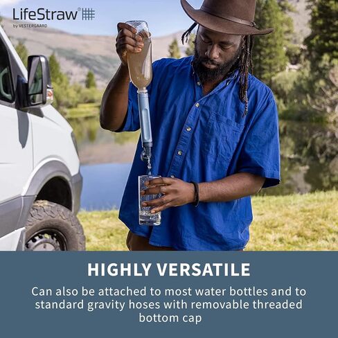 LifeStraw Peak Series Personal Water Filter for Hiking, Camping, Travel, and Emergency Preparedness, 1 Pack, Mountain Blue in Kuwait