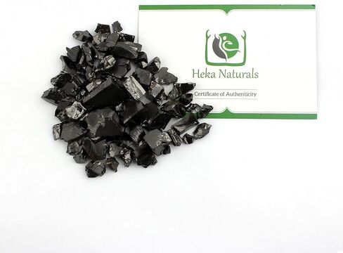Shungite Elite Stones for Water Purification | Silvery Shine Raw Elite Noble Shungite Detoxification Stones for Water Filtering | Natural and Authentic Shungite Nuggets from Karelia (25g) in Saudi Arabia