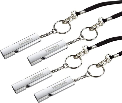 Noopel Emergency Whistles Lifeguard Safety Whistle with Lanyard and Keychain for Outdoor Camping Hiking Boating Backpacking Fishing Kayak Kids Rescue Signaling Loud Survival Whistle in Kuwait