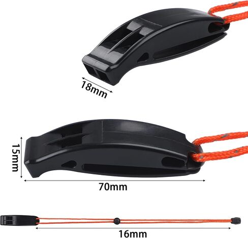 JULBEAR 6PCS Safety Survival Whistles with Adjustable Reflective Lanyard Emergency Plastic Whistle Marine Whistle in Saudi Arabia