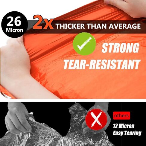 Frelaxy Emergency Blanket 2 Pack, Extra Thick Large Space Blankets in Kuwait