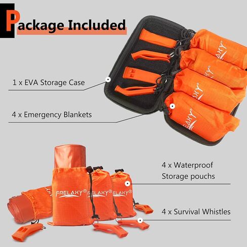 Frelaxy Emergency Blanket 2 Pack, Extra Thick Large Space Blankets in Kuwait