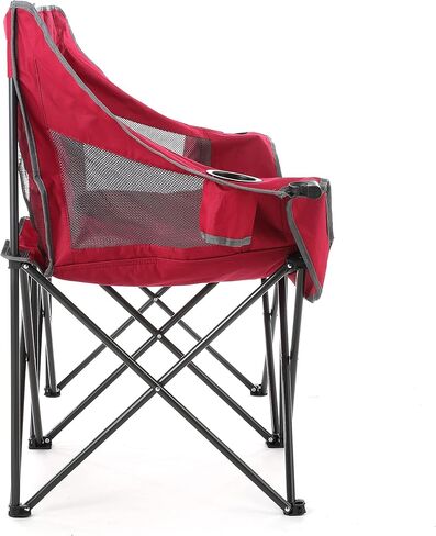 كرسي تخييم ثنائي مزدوج قابل للطي من ARROWHEAD للاستخدام الخارجي مع حامل كوبين وزجاج نبيذ، حقيبة حمل شديدة التحمل، مقاعد مبطنة ومساند للذراعين، يدعم ما يصل إلى 500 رطل، دعم قائم على الولايات المتحدة الأمريكية in Kuwait
