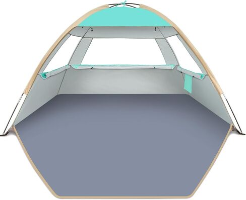 Gorich Beach Tent Sun Shelter for 3/4/6/8/10 Person with UPF 50＋ UV Protection, Lightweight & Easy Setup Beach Shade Canopy, Portable Beach Shade Tent Beach Cabana in Saudi Arabia