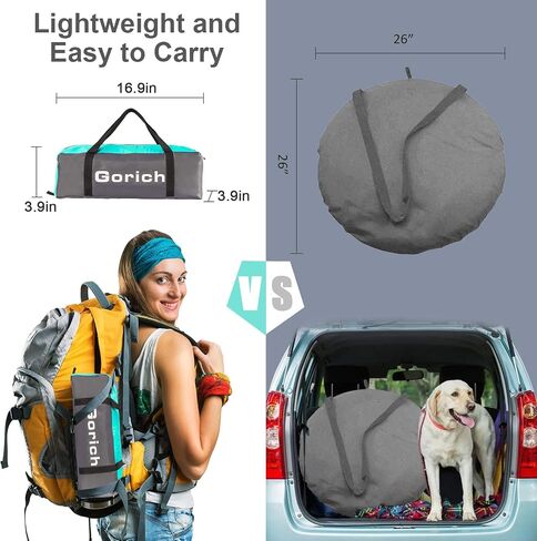 Gorich Beach Tent Sun Shelter for 3/4/6/8/10 Person with UPF 50＋ UV Protection, Lightweight & Easy Setup Beach Shade Canopy, Portable Beach Shade Tent Beach Cabana in Saudi Arabia