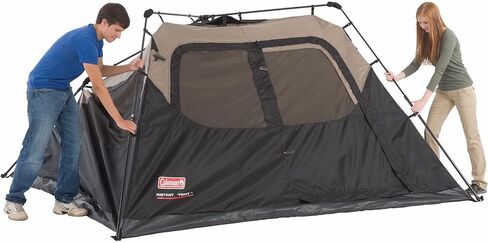 Coleman Camping Tent with Instant Setup, 4/6/8/10 Person Weatherproof Tent with WeatherTec Technology, Double-Thick Fabric, and Included Carry Bag, Sets Up in 60 Seconds in Kuwait