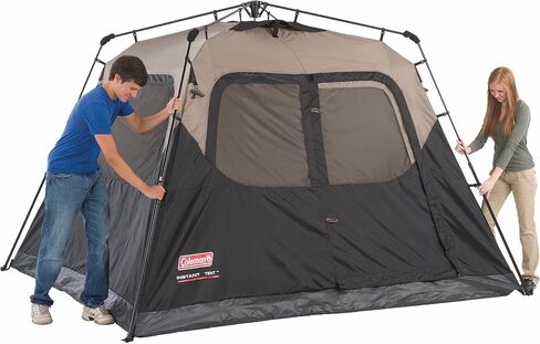Coleman Camping Tent with Instant Setup, 4/6/8/10 Person Weatherproof Tent with WeatherTec Technology, Double-Thick Fabric, and Included Carry Bag, Sets Up in 60 Seconds in Kuwait