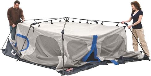 Coleman Camping Tent with Instant Setup, 4/6/8/10 Person Weatherproof Tent with WeatherTec Technology, Double-Thick Fabric, and Included Carry Bag, Sets Up in 60 Seconds in Saudi Arabia