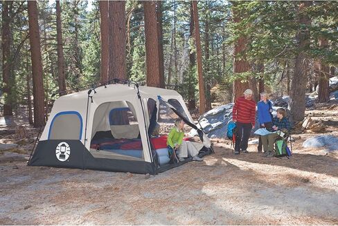 Coleman Camping Tent with Instant Setup, 4/6/8/10 Person Weatherproof Tent with WeatherTec Technology, Double-Thick Fabric, and Included Carry Bag, Sets Up in 60 Seconds in Saudi Arabia