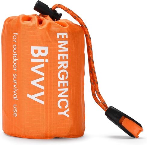 ACOWAY Survival Blanket - Bivy Sack - Emergency Sleeping Bags for Survival - Sleeping Bag Suit - Versatile Orange Outdoor Gear for Unmatched Protection and Durability - Set of 1-5x10x10cm in Saudi Arabia