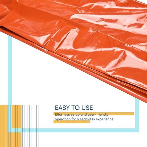 ACOWAY Survival Blanket - Bivy Sack - Emergency Sleeping Bags for Survival - Sleeping Bag Suit - Versatile Orange Outdoor Gear for Unmatched Protection and Durability - Set of 1-5x10x10cm in Saudi Arabia