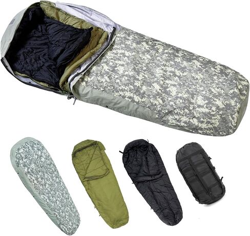 MT Army Military Modular Sleeping Bags System, Multi Layered with Bivy Cover for All Season, Woodland/Multicam in Saudi Arabia