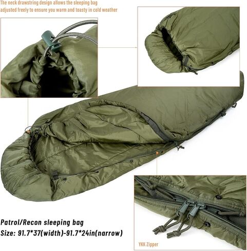 MT Army Military Modular Sleeping Bags System, Multi Layered with Bivy Cover for All Season, Woodland/Multicam in Saudi Arabia