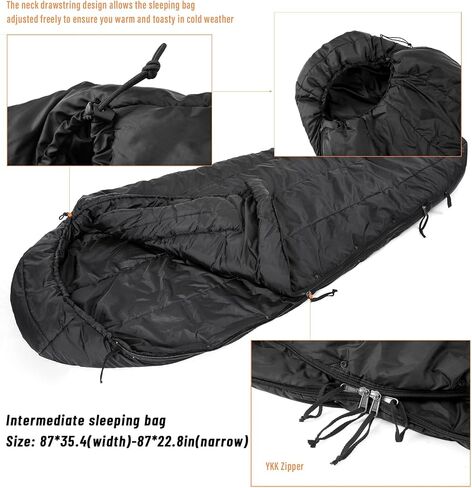 MT Army Military Modular Sleeping Bags System, Multi Layered with Bivy Cover for All Season, Woodland/Multicam in Saudi Arabia